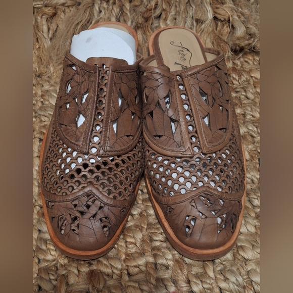 Free People Paramount Leather Cutout Loafers Size 38 lagenlook profesional  37